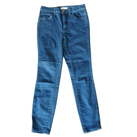 Madewell Dark Wash Denim 10" High Riser Skinny Skinny Jeans Size 27 - Picture 1 of 4